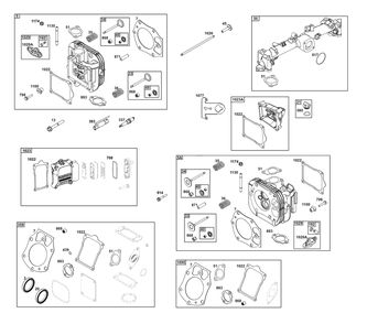 Cylinder Head Group Diagram and Parts List for 61A277-0100-J1  Briggs and Stratton Engine